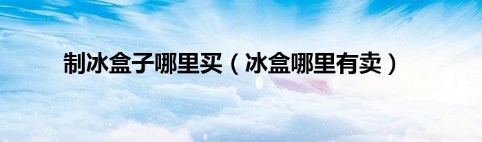 制冰盒子哪里买（冰盒哪里有卖）