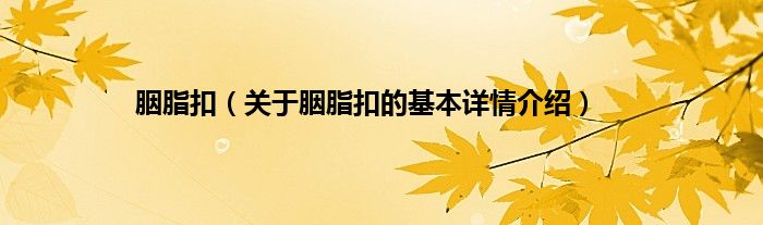 胭脂扣（关于胭脂扣的基本详情介绍）