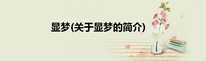 显梦(关于显梦的简介)