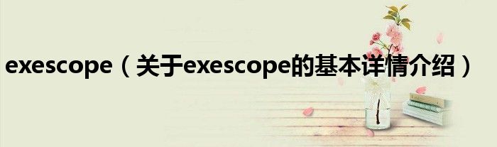 exescope（关于exescope的基本详情介绍）