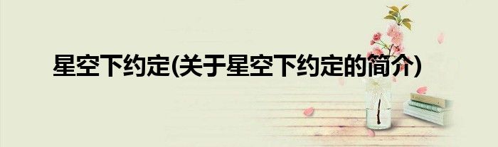 星空下约定(关于星空下约定的简介)