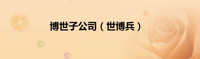 博世子公司（世博兵）